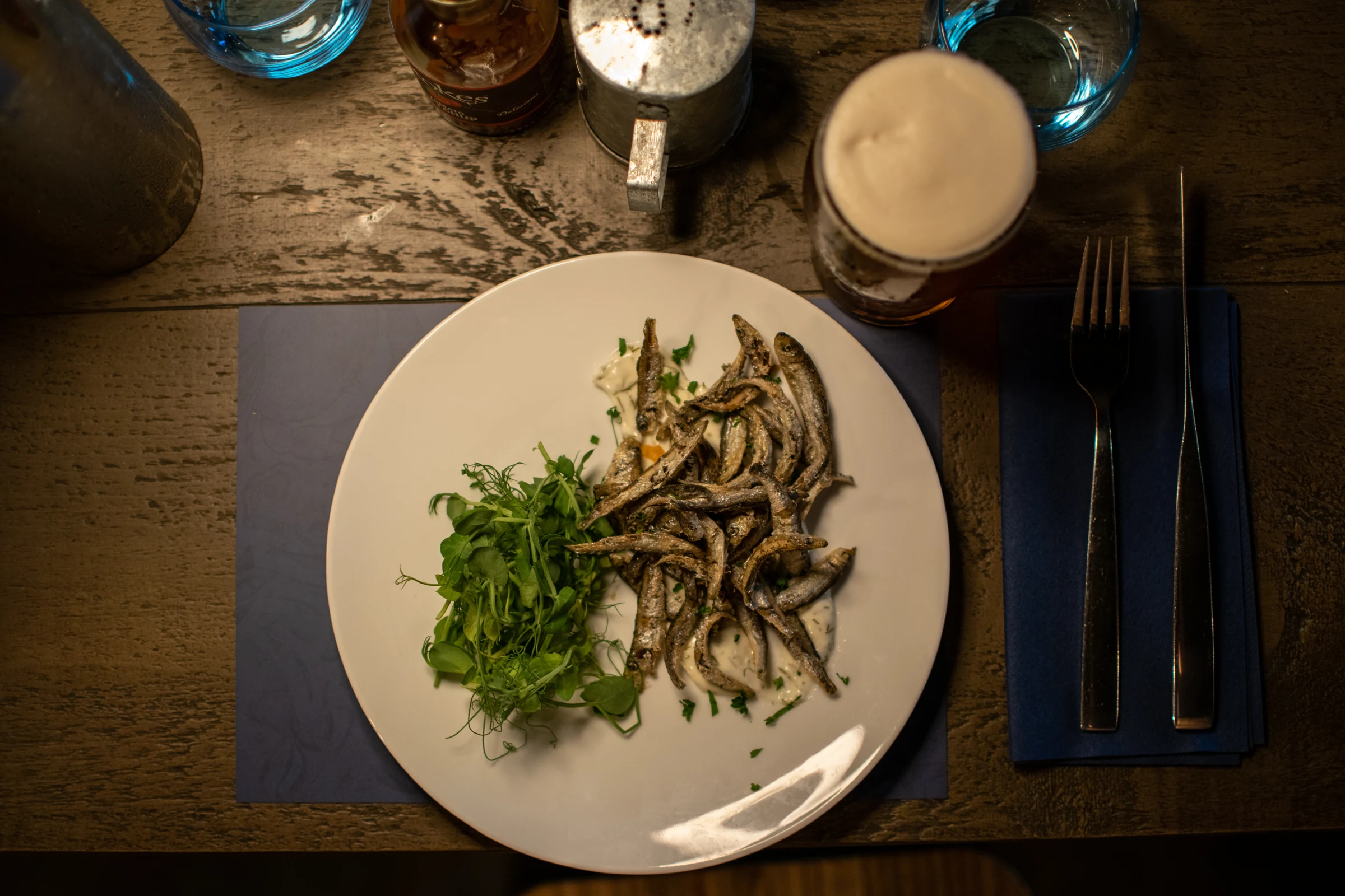 Whitebait & greens
