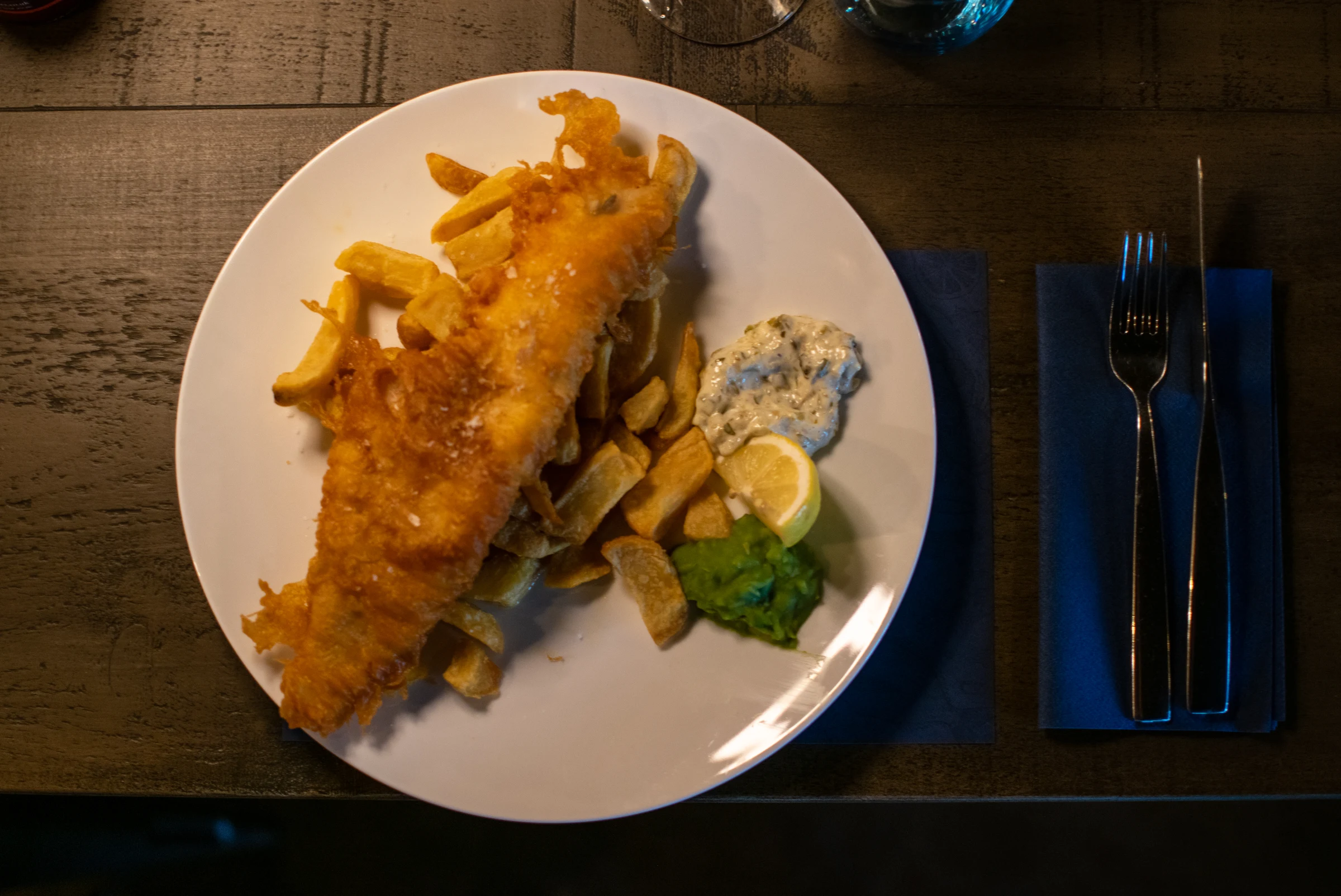 Fish & chips, from above