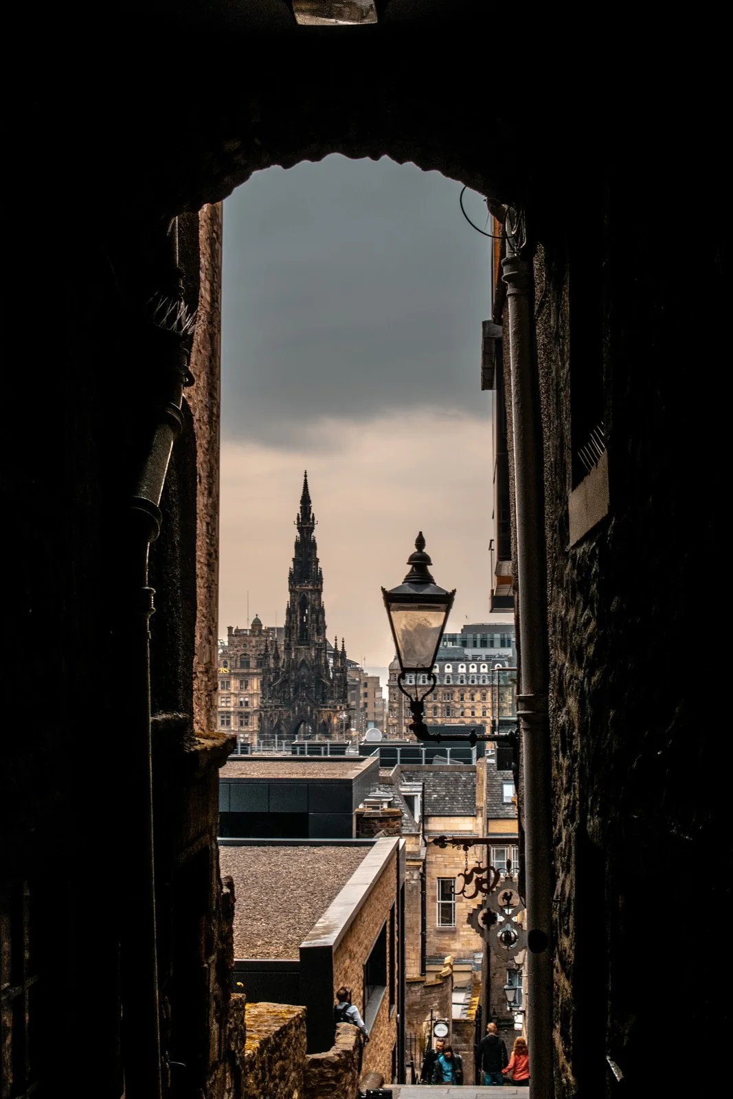 A framed city view