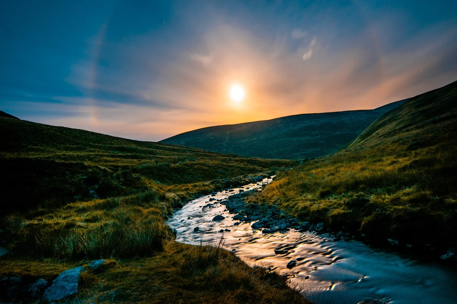 River through the hills