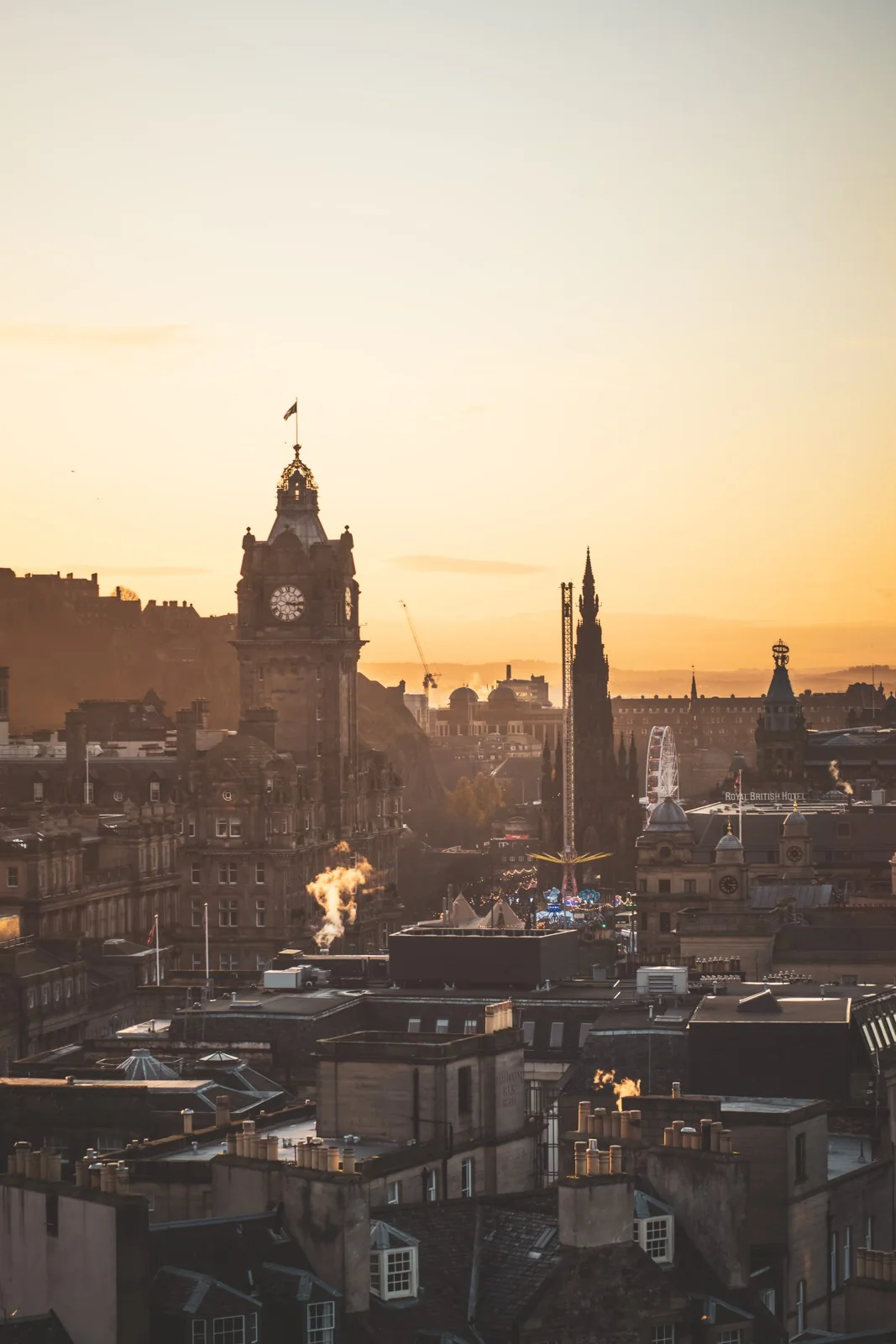 Last light over Edinburgh